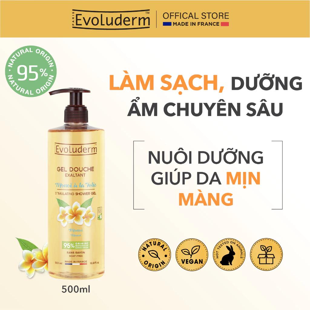 Gel tắm Evoluderm chiết xuất Hoa Monoi từ Tahiti 500ml (17318)