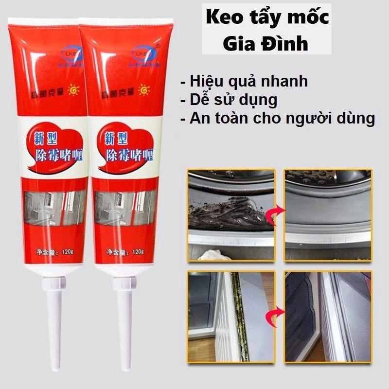 Gel tẩy mốc đa năng 120ml - Tẩy nấm mốc silicon, gioăng cao su máy giặt, mốc chân tường cực mạnh