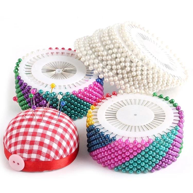Ghim định vị kim cố định vải ( vỉ 40 ghim) đầu hạt tròn đánh dấu phụ liệu may