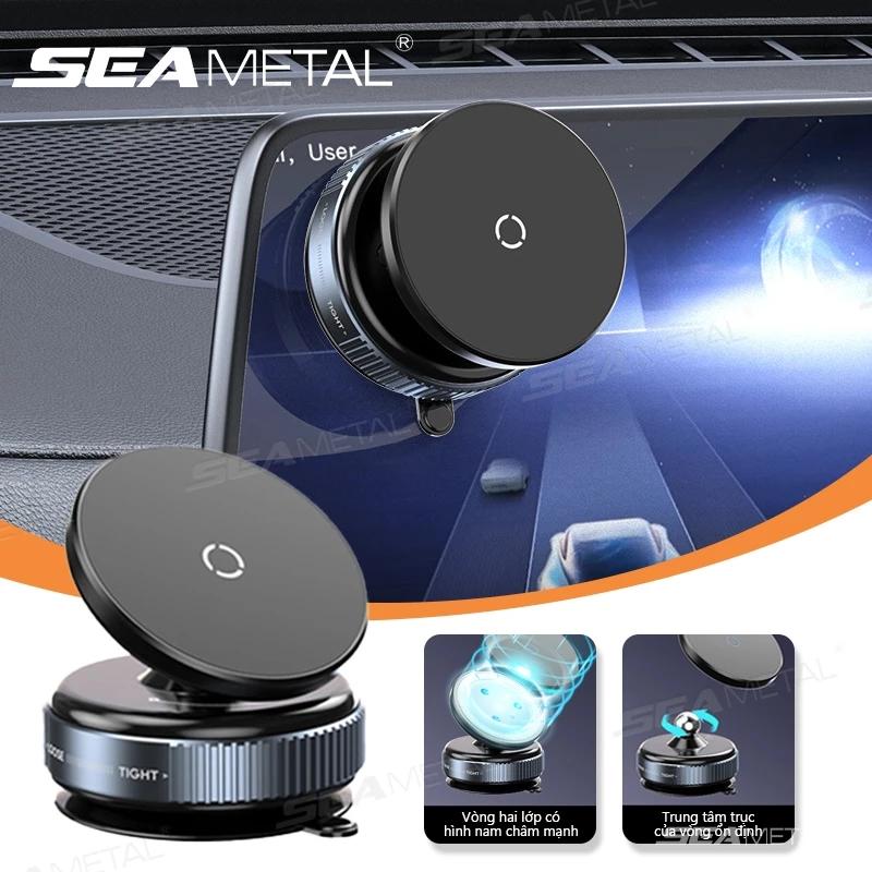 Giá đỡ điện thoại di động gắn trên ô tô từ tính SEAMETAL Hấp phụ chân không 360° Giá đỡ xoay