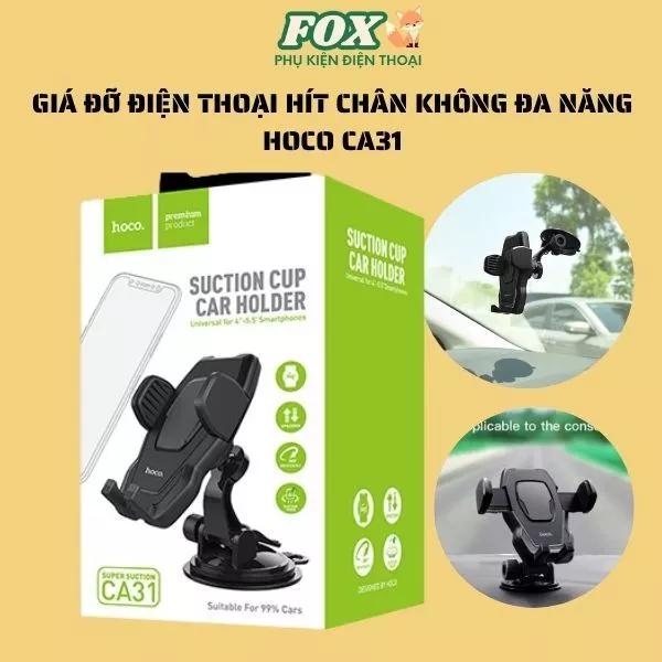 Giá đỡ điện thoại hít chân không trên ô tô Hoco CA31 để trên Taplo , hít trên cố định trên kính