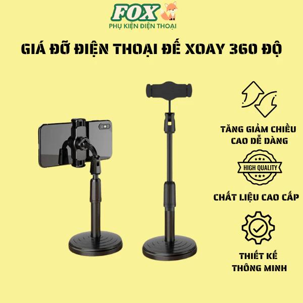 GIá đỡ điện thoại livestream xoay 360 độ - xem phim - học online nhỏ gọn tiện lợi
