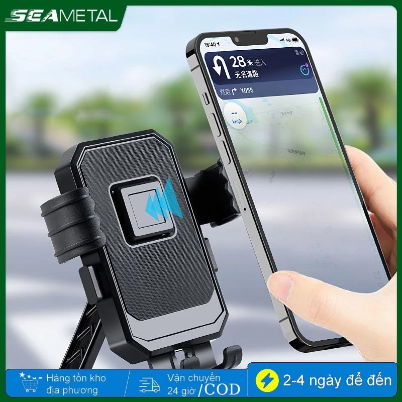 Giá đỡ điện thoại xe máy SEAMETALTALING 360° Giá đỡ xe đạp MTB có thể xoay được Xe đạp điện chống trượt cho iPhone Xiaomi
