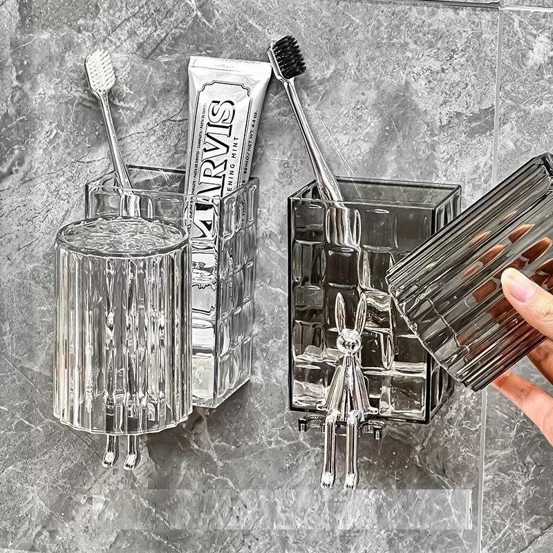 Giá Đựng Bàn Chải Đánh Răng YSJ23081 Cốc Súc Miệng Không Cần Khoan Lỗ Sang Trọng