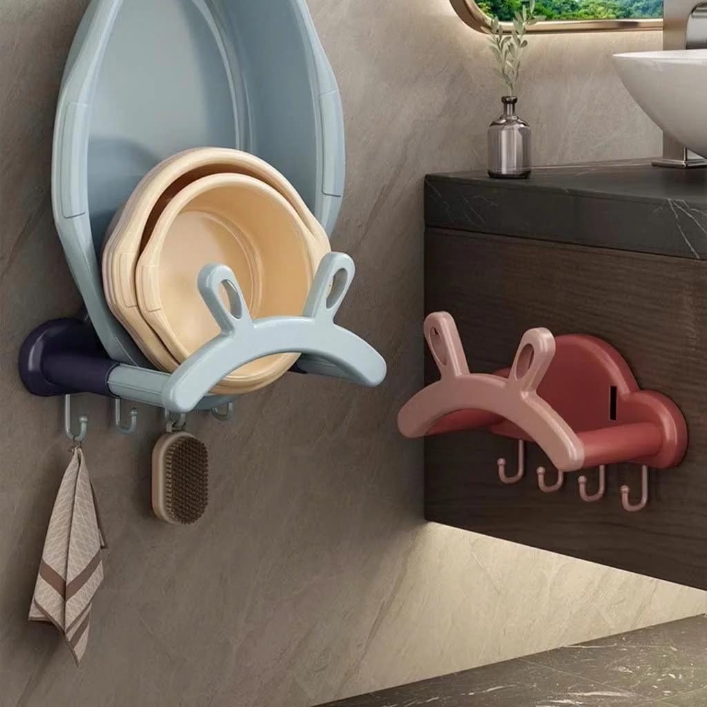 Giá Gắn Tường Treo Thau Chậu Loại Lớn Tai Thỏ HL03 - Kệ Dán Tường Treo Thau Chậu Nhà Bếp, Nhà Tắm