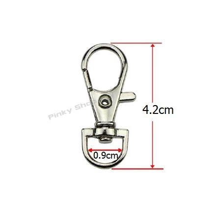 [Giá sỉ] Móc càng cua túi xách màu bạc 4cm giá tốt làm phụ kiện túi xách Pinky Shop