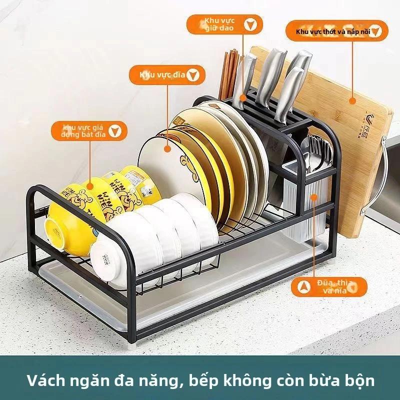 Giá thoát nước đa chức năng, Dụng cụ lưu trữ bát đĩa nhà bếp tiện dụng