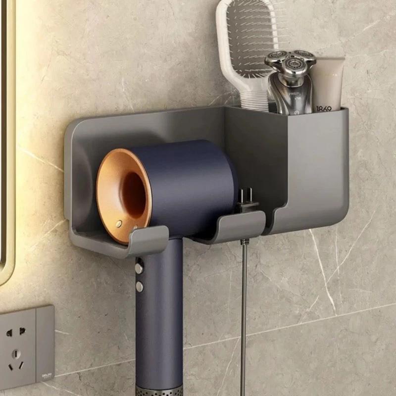 Giá Treo Máy Sấy Tóc Treo Nhà Tắm Dán Tường LOẠI LỚN MẪU MỚI, Kệ Nhà Tắm Chất Liệu Nhựa Sơn Tĩnh Điện Tiện Lợi