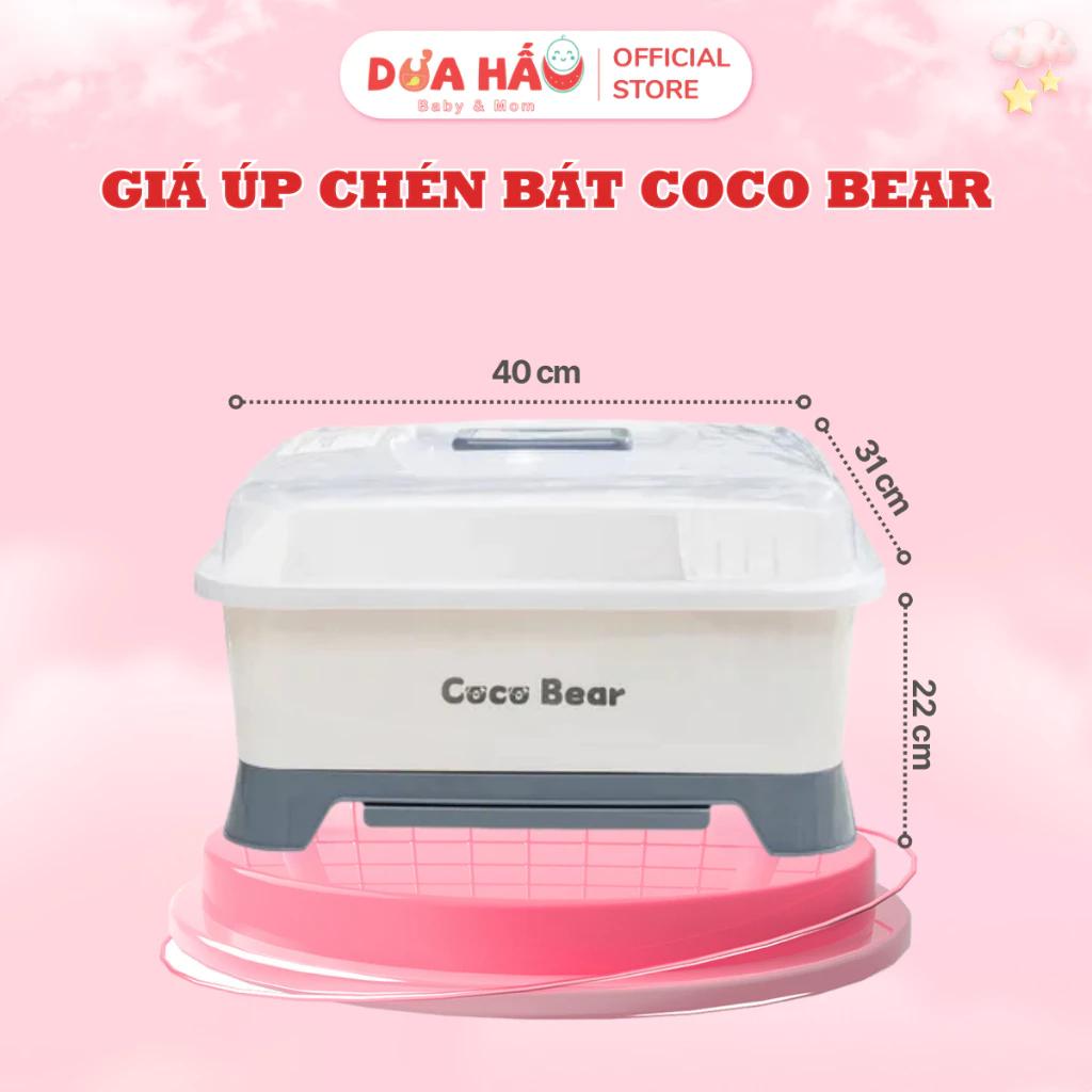 Giá Úp Chén Bát Đồ Dùng Coco Bear Cho Bé Vệ Sinh Tiện Lợi An Toàn Cho Bé