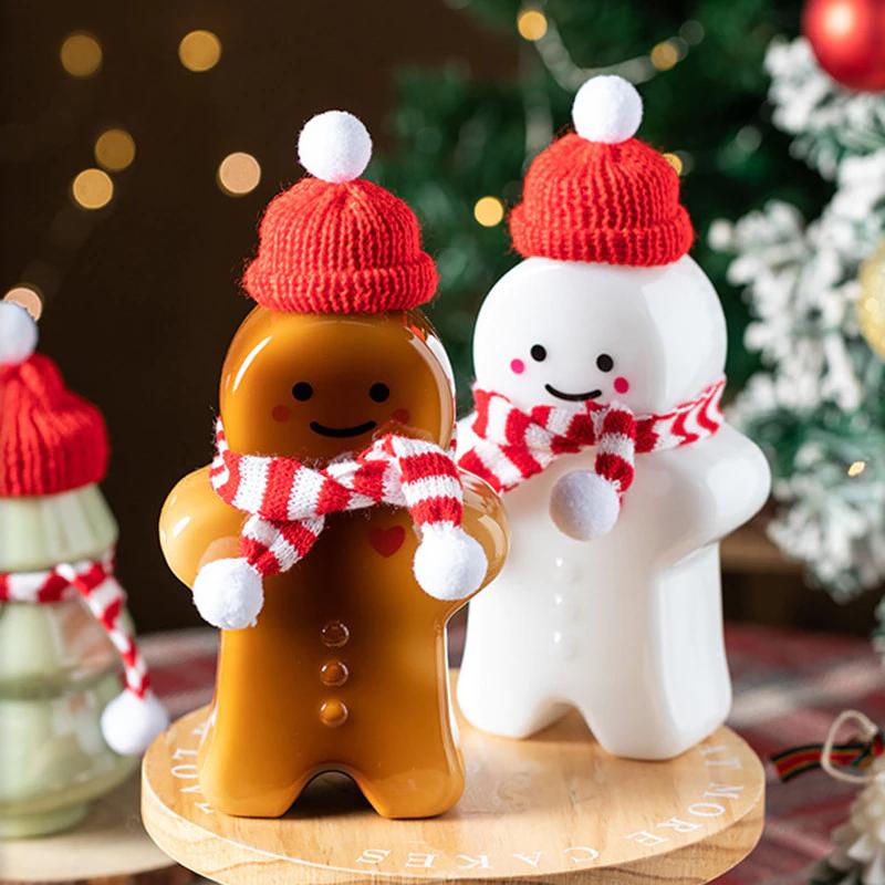 Giáng Sinh Dễ Thương Gingerbread Man Chai Sáng Tạo Ngôi Sao DIY Trong Suốt Cốc Quà Tặng Sinh Nhật Cung Cấp