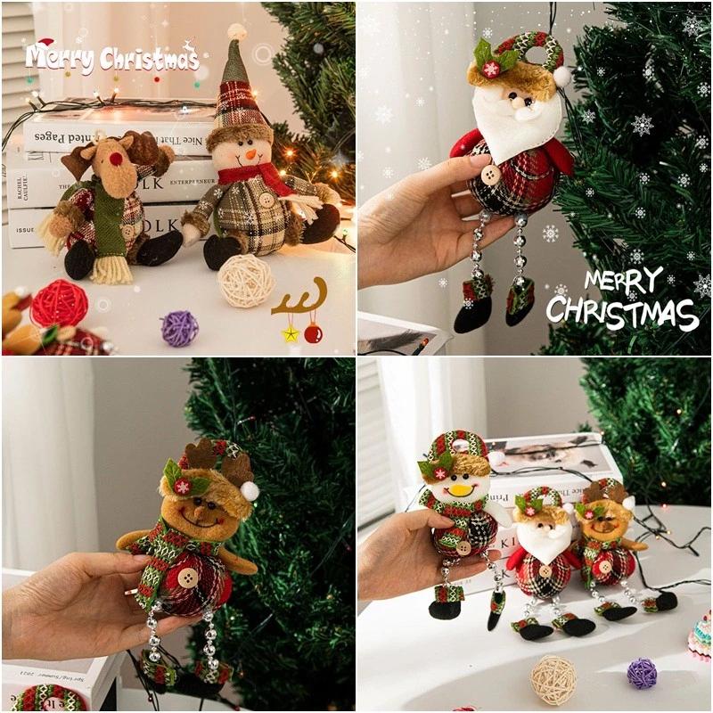 Giáng Sinh Treo Đồ Trang Trí Ông Già Noel Vải Cây Cảnh Mặt Dây Chuyền Giáng Sinh Vui Vẻ Trang Trí Nhà Cửa