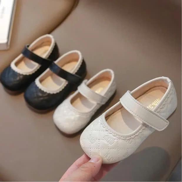 Giày búp bê MG trần trơn phối viền siêu xinh êm nhẹ chân cho bé size 21-25