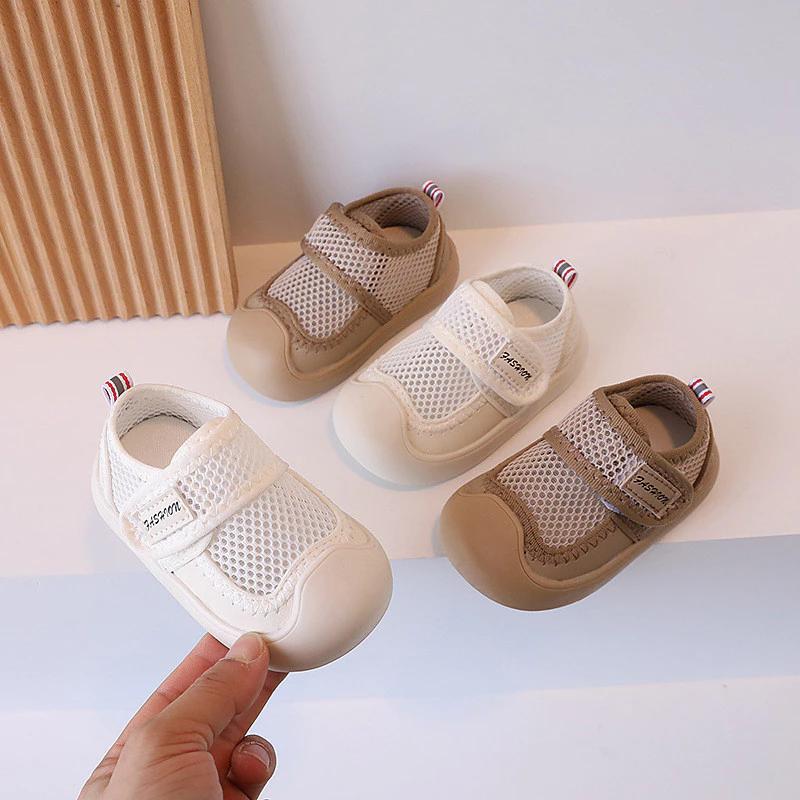 Giày quai dán phối lưới cực thoáng chân cho bé tập đi đế mềm êm chân size 16-20