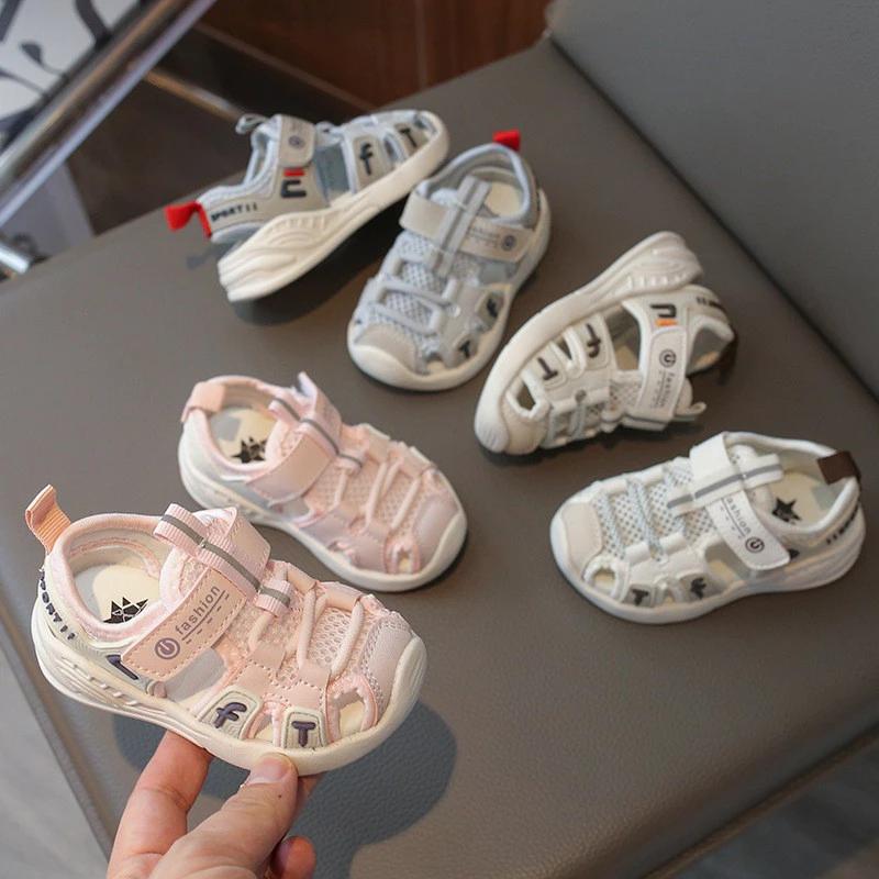 Giày sandal cao cấp hở mũi thời trang cực thoáng chân cho bé tập đi nhẹ chân chống trơn trượt sz16-26