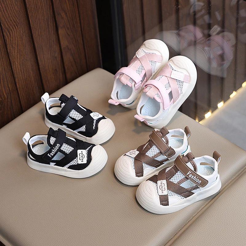 Giày Sandal Phối Lưới Siêu Thoáng Chân Cho Bé Yêu - Quai Dán Tiện Lợi Thời Trang Nhẹ Mềm Êm Chân Sz16-26