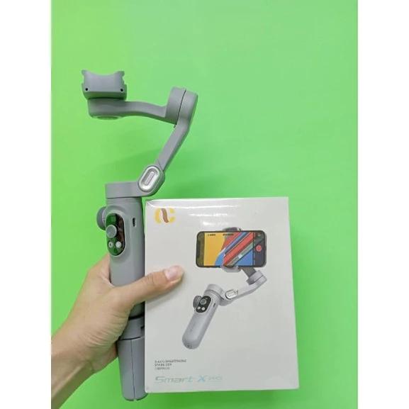 Gimbal SMART X PRO chống rung - Tích hợp sạc không dây, pin trâu, đèn led trợ sáng, gậy tay cầm quay phim điện thoại