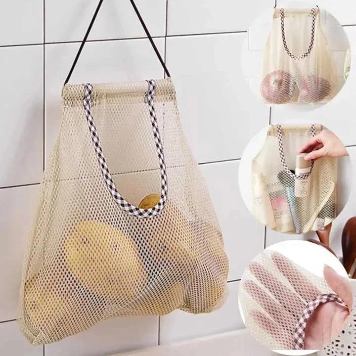 Giỏ đựng hành tỏi, túi lưới treo tường đa năng đồ gia vị và rau củ quả - Đồ dùng nhà bếp