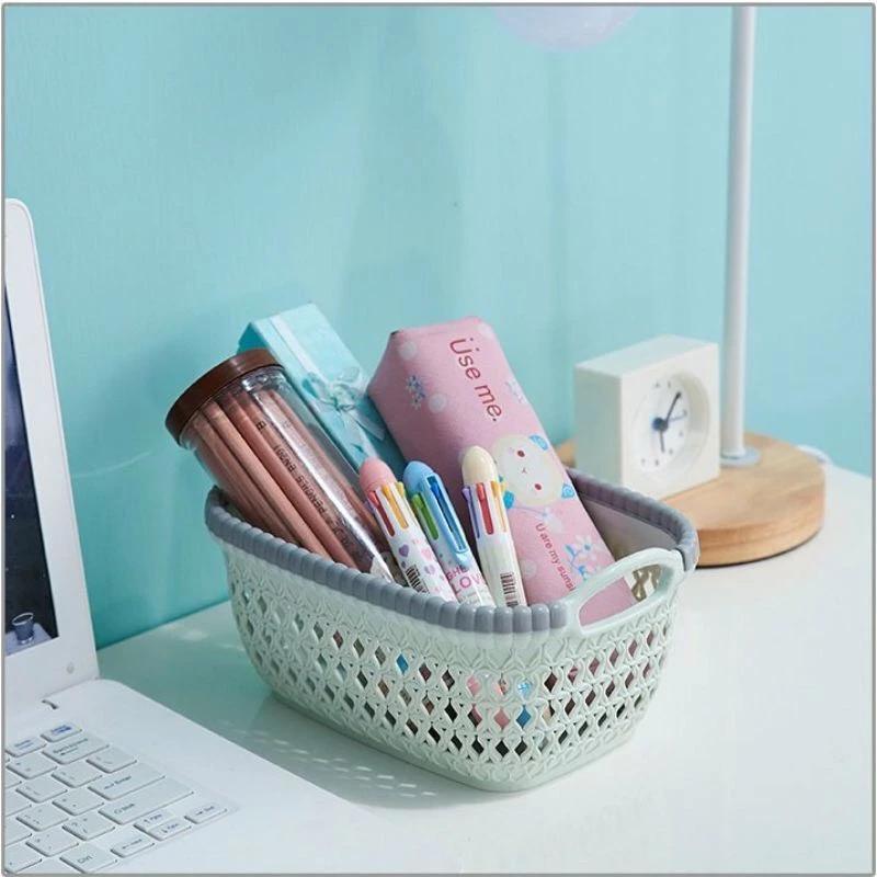 Giỏ nhựa giả mây đan vintage siêu xinh, phù hợp cho mọi không gian - giao màu ngẫu nhiên