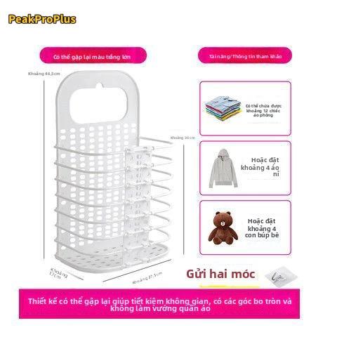 Giỏ quần áo bẩn treo tường mới, phòng tắm có thể gập lại