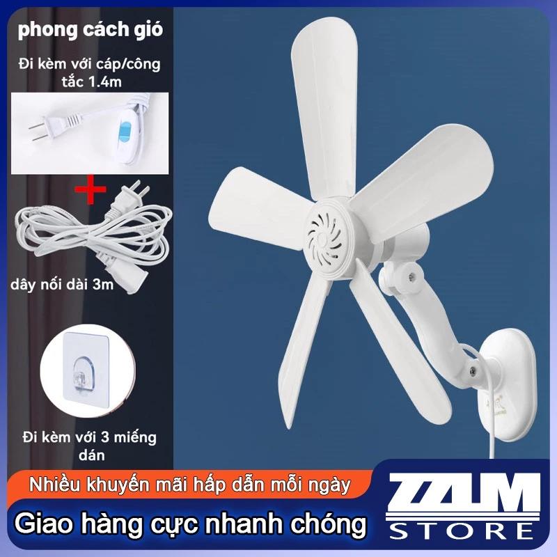 (Gió siêu mạnh) Quạt Điện Nhỏ Treo Tường Không Cần Đục Lỗ Không Ồn Cho Ký Túc Xá / Nhà Bếp / Phòng Tắm