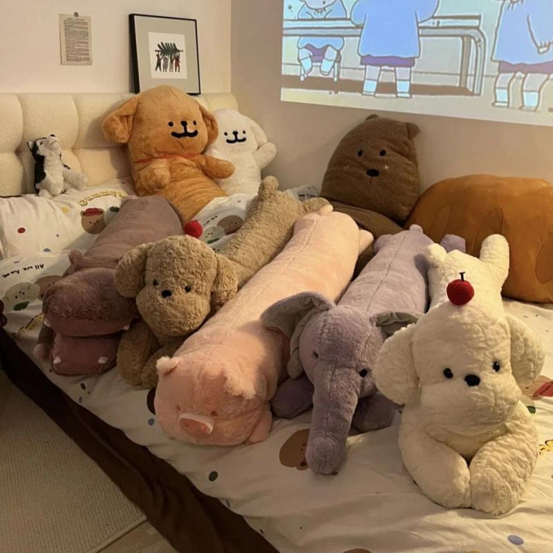 Gối động vật hoạt hình dễ thương, búp bê gối dài