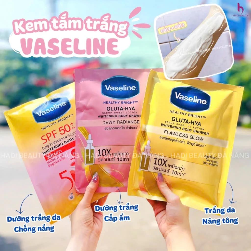 Gói tắm trắng Vaseline tắm nhanh bật tone trắng sau 20p mẫu ngẫu nhiên