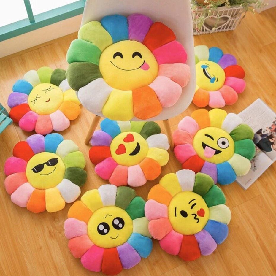 Gối Tựa Lưng hình Hoa Mặt Trời 36cm 7 Màu, Gối hình bông hoa