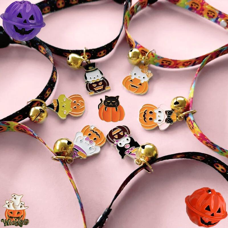 Halloween Dễ Thương Thú Cưng Cổ Mèo / Chó Trang Trí Tiệc Có Thể Điều Chỉnh Vòng Cổ Khóa Động Vật Nhỏ Cổ