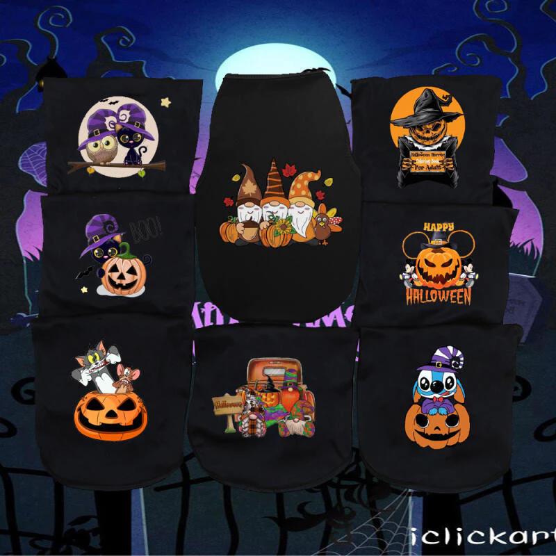 Halloween Kinh Dị Họa Tiết Bí Ngô Mèo / Chó In Áo Thú Cưng Thoáng Khí Thoải Mái Top Nhỏ Và Vừa Chó Top