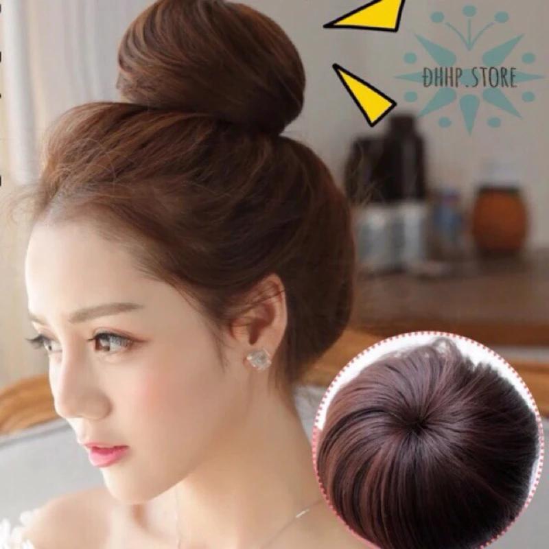 [HÀNG CAO CẤP] TÓC GIẢ BÚI CỦ TỎI CÓ CÀI DÂY RÚT CHO NỮ GIÁ RẺ