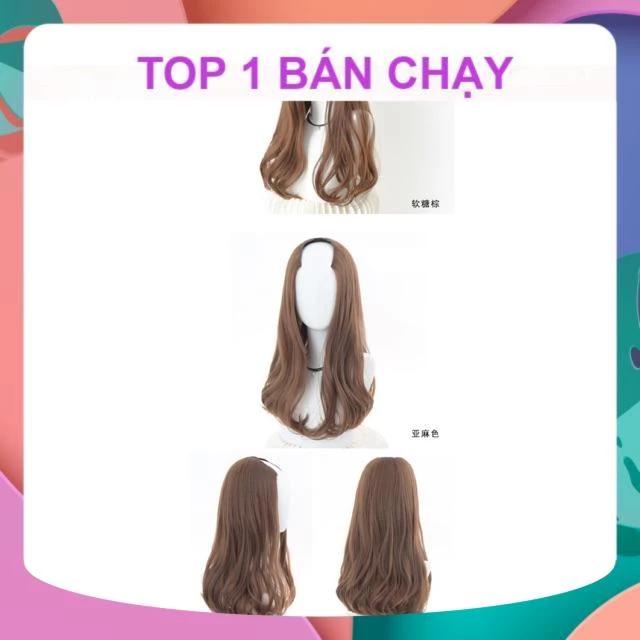 [HÀNG CAO CẤP] TÓC GIẢ KẸP NỬA ĐẦU XOĂN NHẸ DÀI