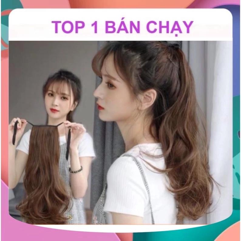 [Hàng siêu cấp] Buộc tóc giả xoăn nhẹ 3 độ dài đa dạng và 4 bảng màu cho nữ sỉ toàn quốc