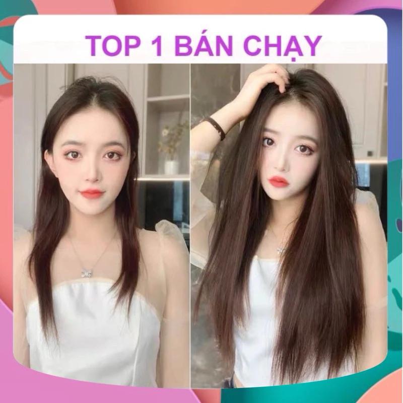 [HÀNG SIÊU CẤP] KẸP TÓC GIẢ THẲNG DÀI 55-60CM CHẤT TƠ CAO CẤP 180-200G SỈ TOÀN QUỐC