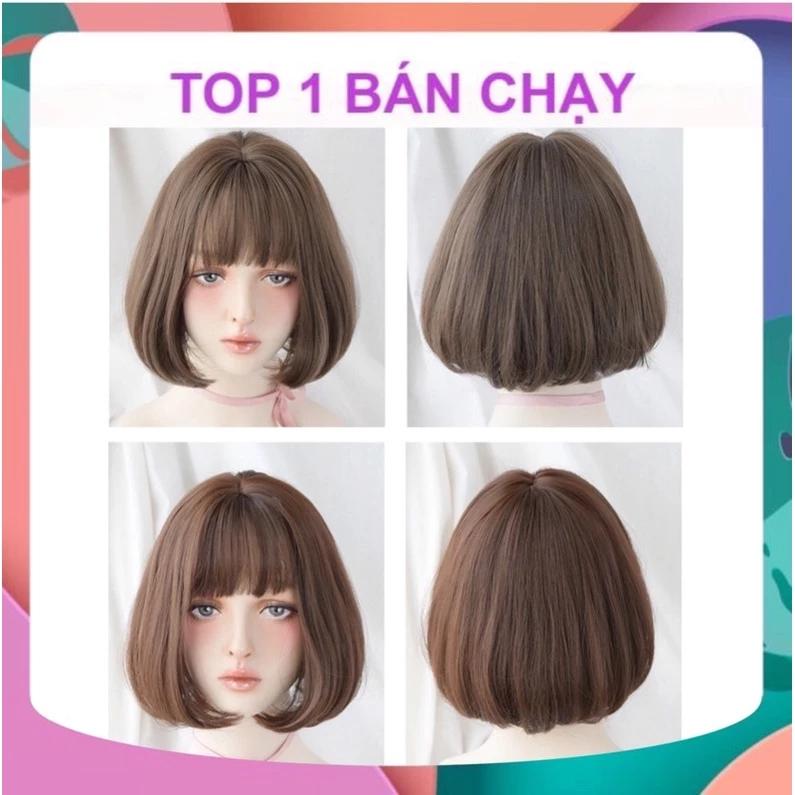 [HÀNG SIÊU CẤP TẶNG DƯỠNG, LƯỚI TRÙM] TÓC GIẢ BỘ NGẮN CỤP NHẸ/ TÓC VIC TRẺ TRUNG CÓ DA ĐẦU LƯỚI HOA NHẸ THOÁNG KHÍ