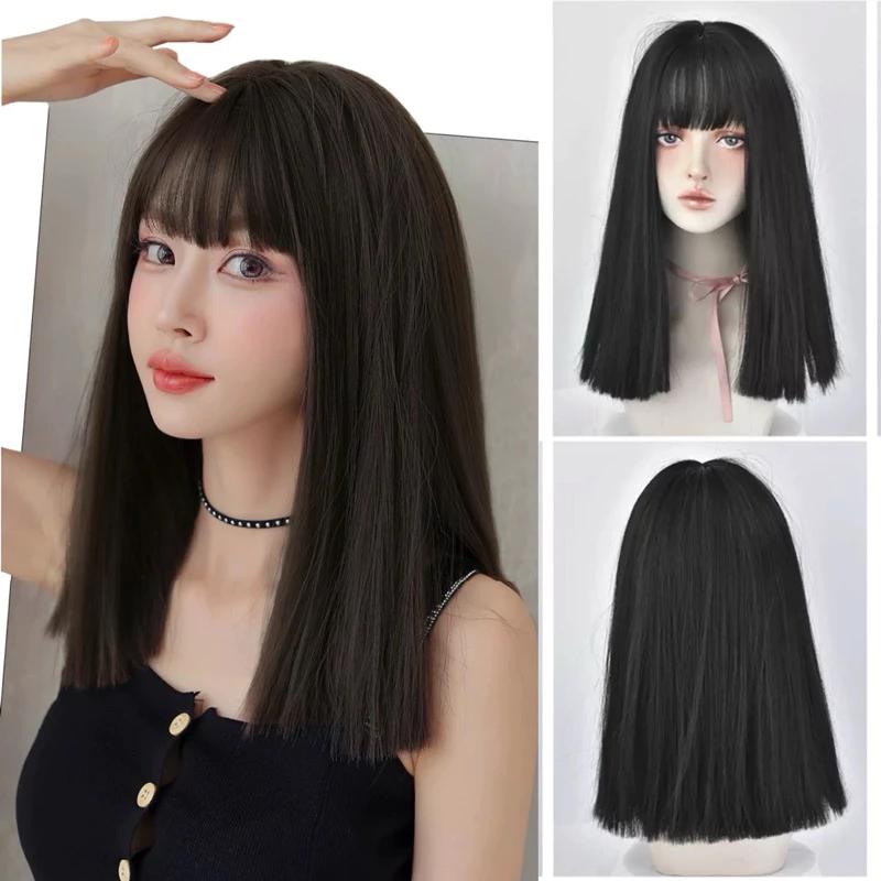 [Hàng siêu cấp tặng dưỡng, lưới trùm] Tóc giả duỗi/ ép thẳng dài 40-45cm ngang vai hottrend cực tiện dụng sỉ toàn quốc