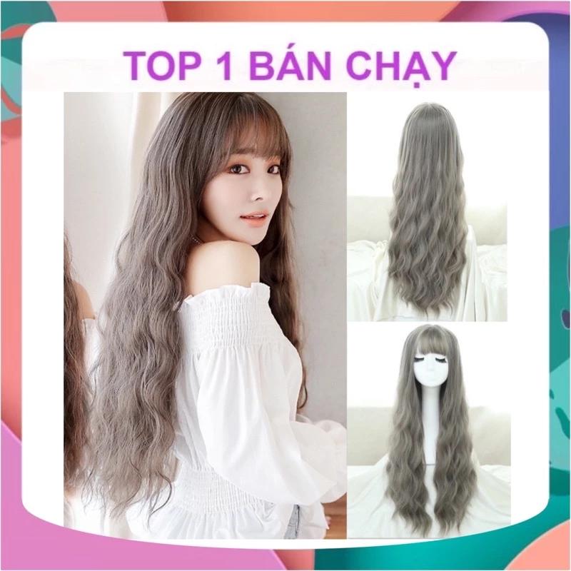 [HÀNG SIÊU CẤP TẶNG DƯỠNG, LƯỚI TRÙM] TÓC GIẢ NỮ NGUYÊN ĐẦU SÓNG XÙ CÓ DA ĐẦU ĐAN LƯỚI HOA THOÁNG KHÍ CỰC TREND
