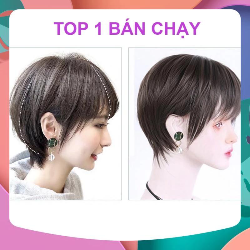[HÀNG SIÊU CẤP TẶNG LƯỚI TRÙM] BỘ TÓC GIẢ NGẮN TÉM DÀI CÓ DA ĐẦU SIÊU TỰ NHIÊN