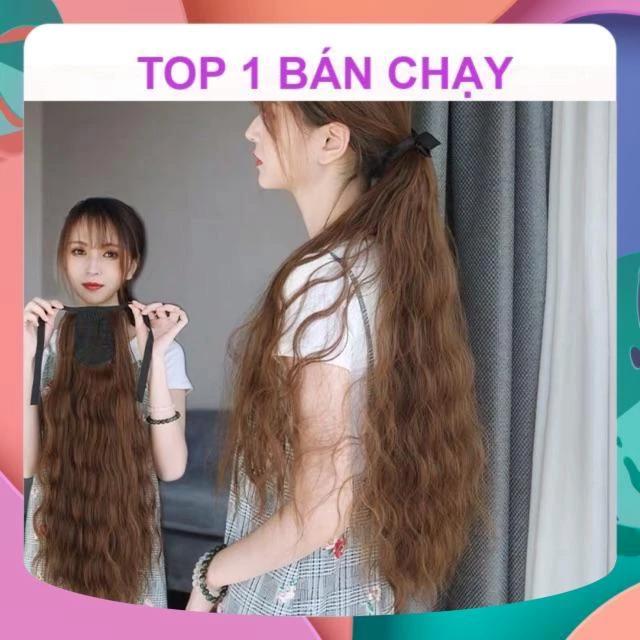 [HÀNG SIÊU CẤP] TÓC CỘT SÓNG XÙ/ BUỘC TÓC GIẢ SÓNG NƯỚC DÀY DẶN CÓ CÀI VÀ DÂY BUỘC CHẮC CHẮN