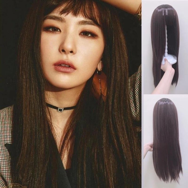 [HÀNG SIÊU CẤP] TÓC GIẢ BỘ NGUYÊN ĐẦU THẲNG DÀI LƯỚI HOA CAO CẤP TẶNG LƯỚI