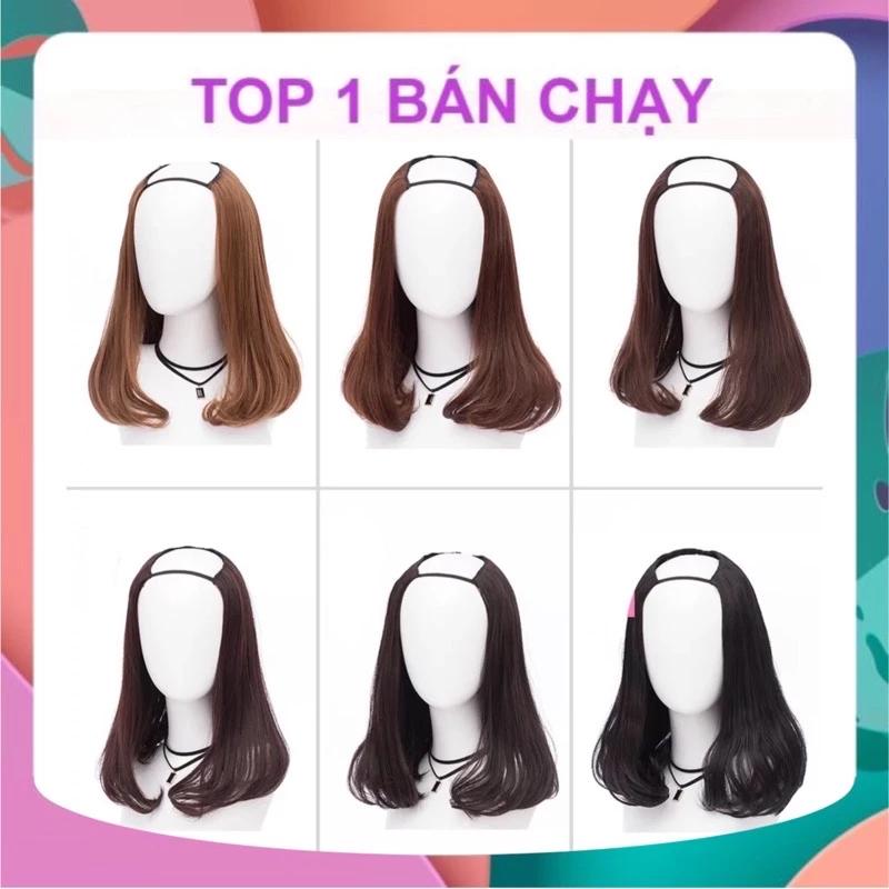 [HÀNG SIÊU CẤP] TÓC GIẢ KẸP CHỮ U ÔM SÁT ĐẦU SIÊU TỰ NHIÊN CỤP NGẮN 35-40CM