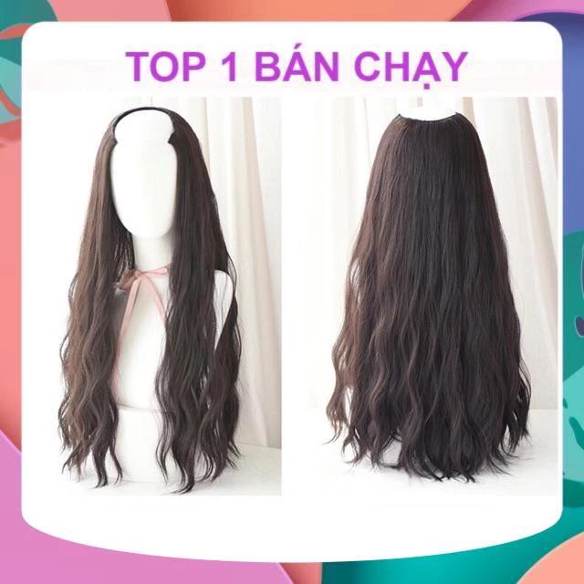 [HÀNG SIÊU CẤP] TÓC KẸP U NỬA ĐẦU SÓNG TRỤC BẢNG 6 MÀU DÀI 55-60CM