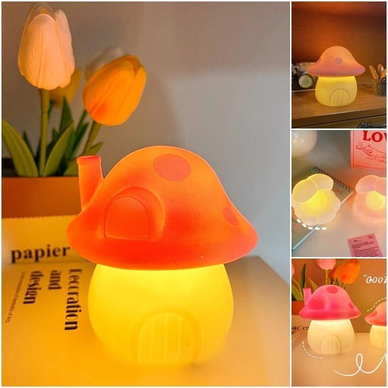 Hình Nấm Dễ Thương Đèn Ngủ Ins Đầu Giường Đèn LED Quà Tặng Sinh Nhật Bàn Trang Trí