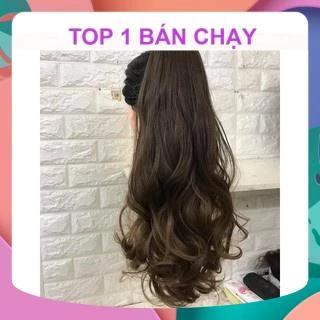 [Hình thật + Video] Ngoạm tóc giả xoăn dài dày dặn chất tơ cao cấp