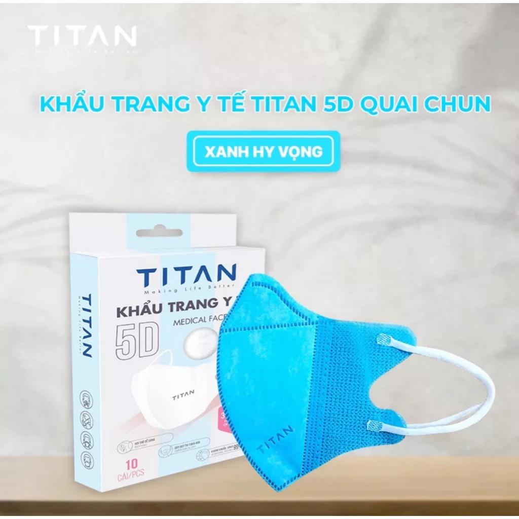 Hộp 100 cái Khẩu trang y tế TiTan quai chun - khẩu trang y tế cao cấp kháng khuẩn 3 lớp