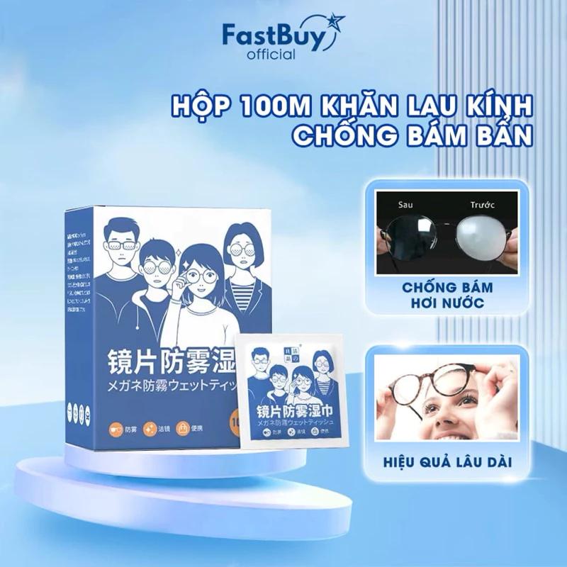 Hộp 100 Khăn Giấy Lau Kính , Miếng Lau Kính Nano Chống Mờ Sương, Vân Tay, Bụi Bám Công Nghệ Nano Nhật Bản