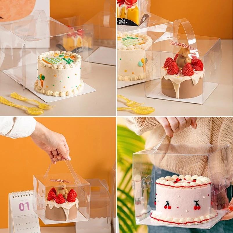 Hộp Bánh Trong Suốt Mini Ngọt Gói Hộp Cầm Tay Đám Cưới Khách Quà Tặng Cung Cấp