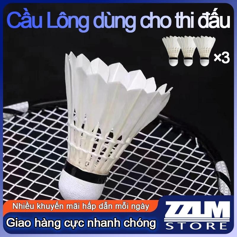Hộp cầu lông ba sao giá rẻ gồm 3 quả, lông vịt/lông ngỗng cao cấp, phù hợp chơi thể thao và thi đấu chuyên nghiệp