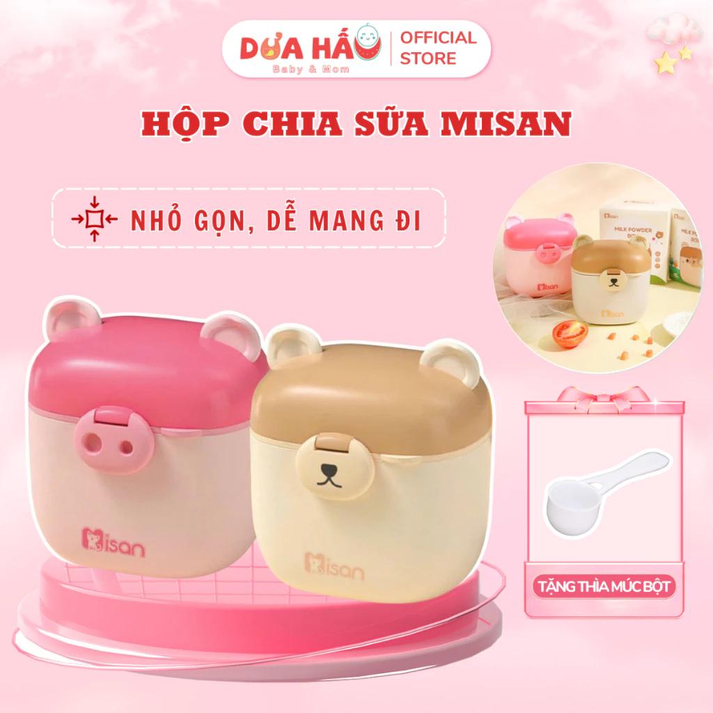Hộp Chia Sữa Bột Hình Gấu Misan 480ml Tiện Lợi, Mang Đi Du Lịch, An Toàn Cho Bé
