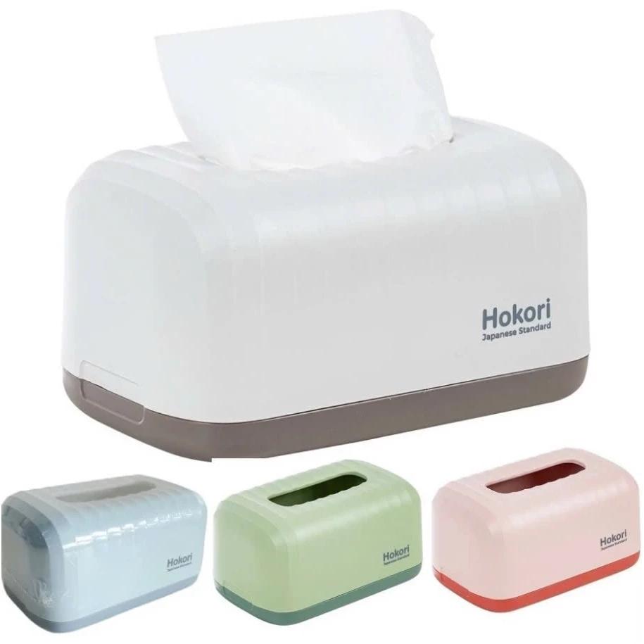 Hộp để khăn giấy ăn để bàn, gia đình, Hộp đựng giấy ăn nhựa Việt Nhật Hokori (2705)