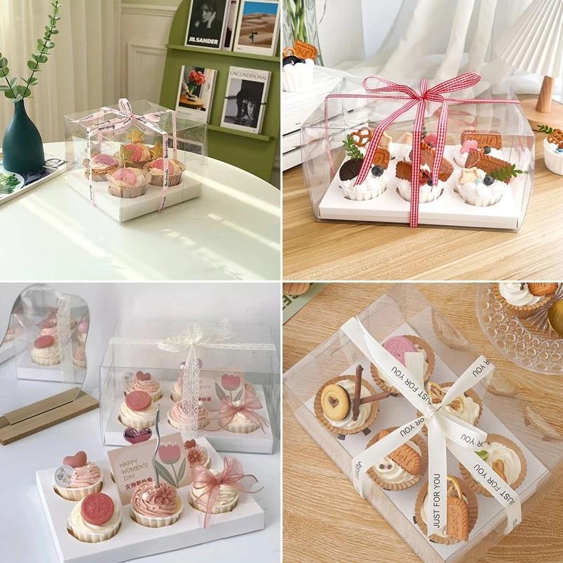 Hộp đóng gói bánh Cupcake trong suốt Hộp đóng gói trong suốt cho bữa tiệc cưới sinh nhật
